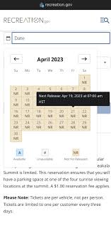 Recreation.gov Haleakalā National Park Summit Sunrise Reservation booking page how to book 2026